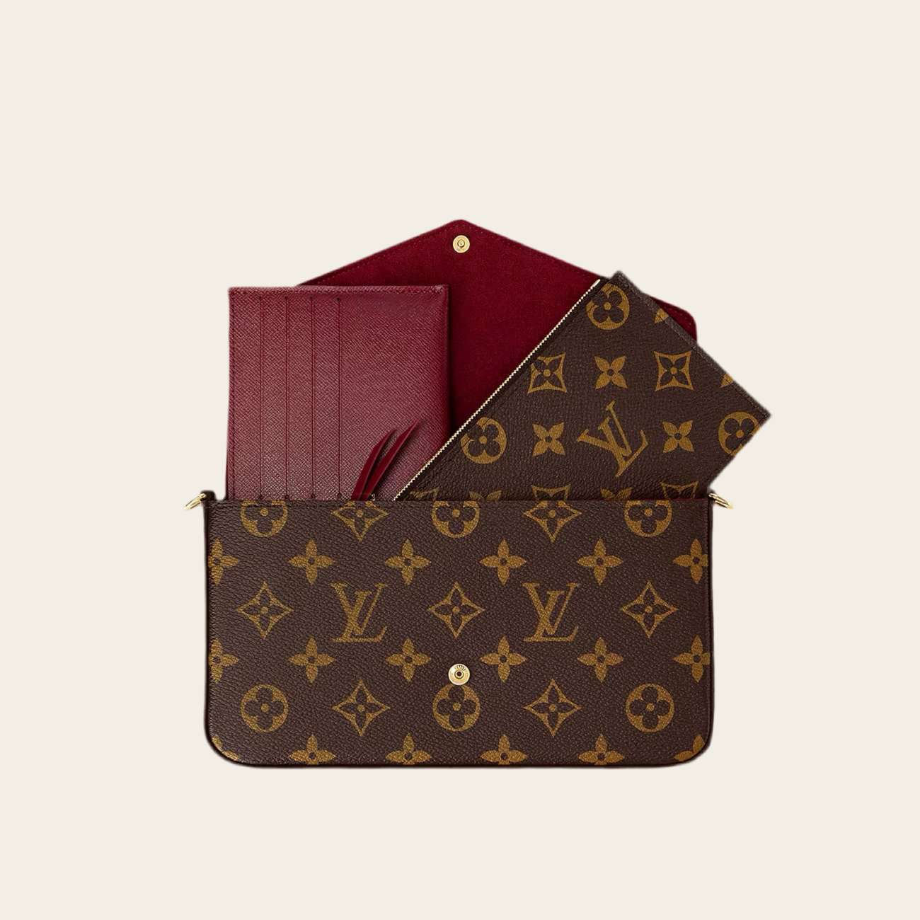 L LOGO PURSE BAG BROWN