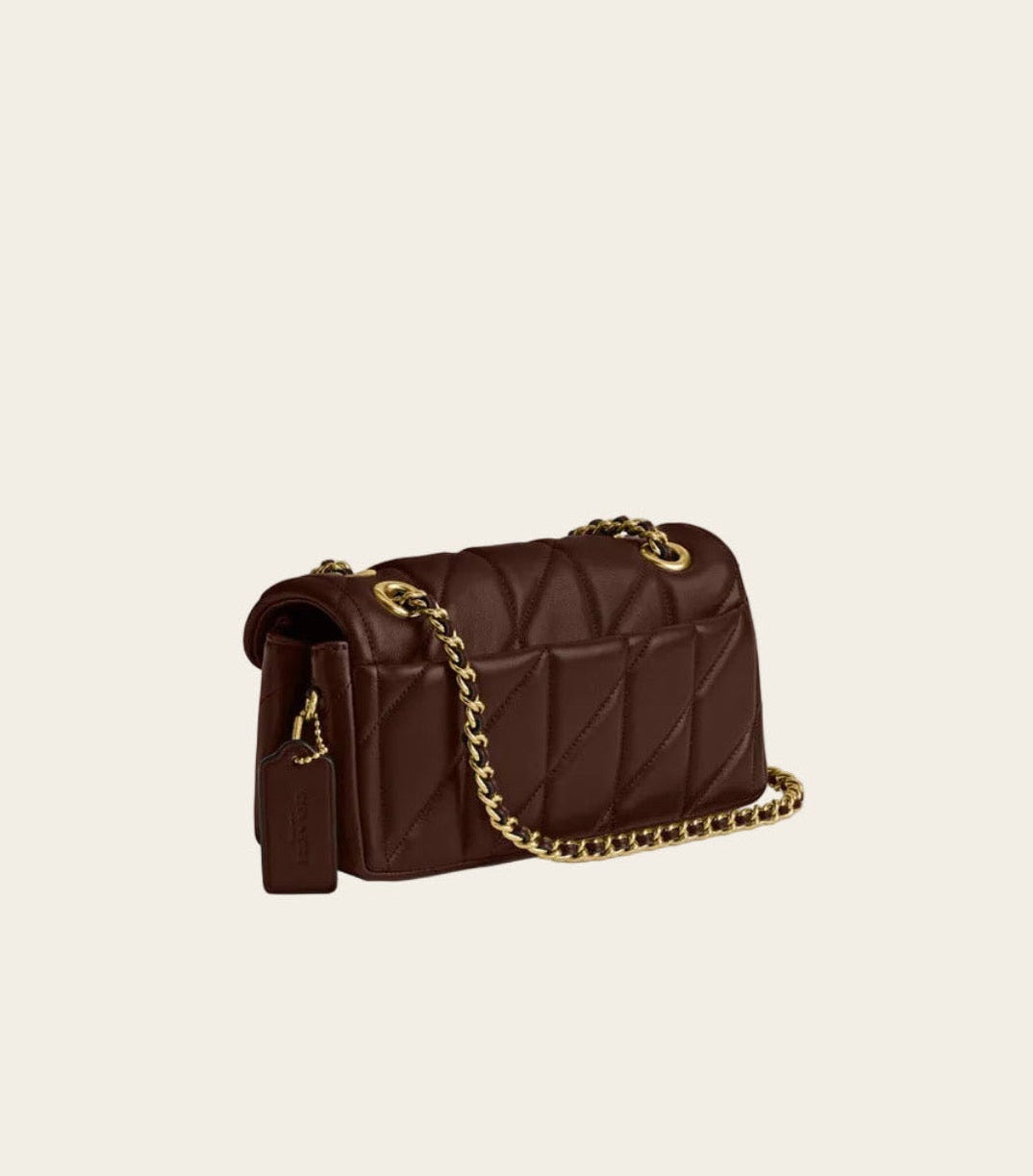 C LOGO BAG WITH QUILTING CHOCOLATE