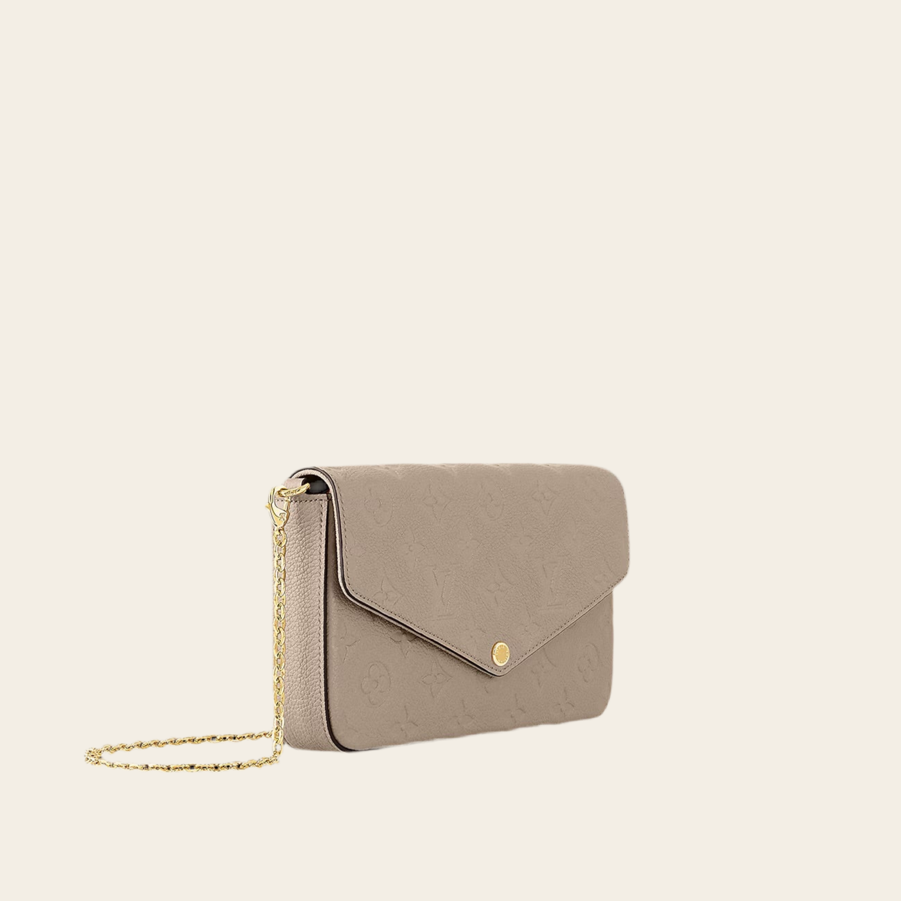 L LOGO PURSE BAG TAUPE