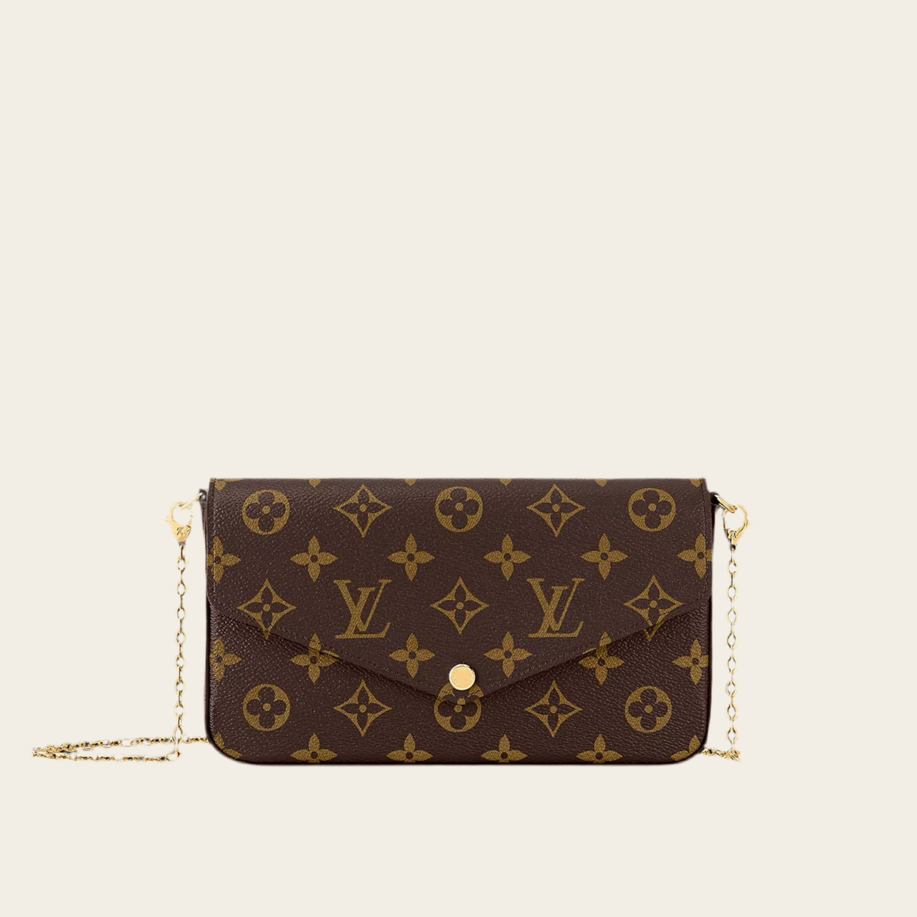 L LOGO PURSE BAG BROWN