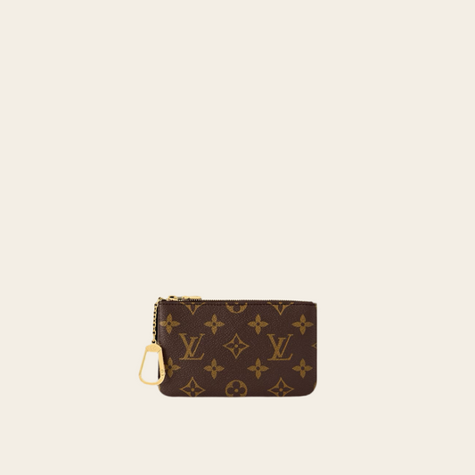 L LOGO KEY POUCH BROWN