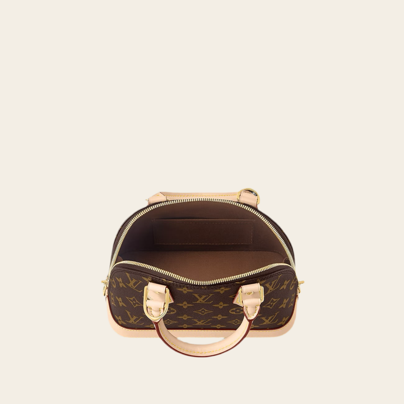 L LOGO BAG BROWN/CREAM