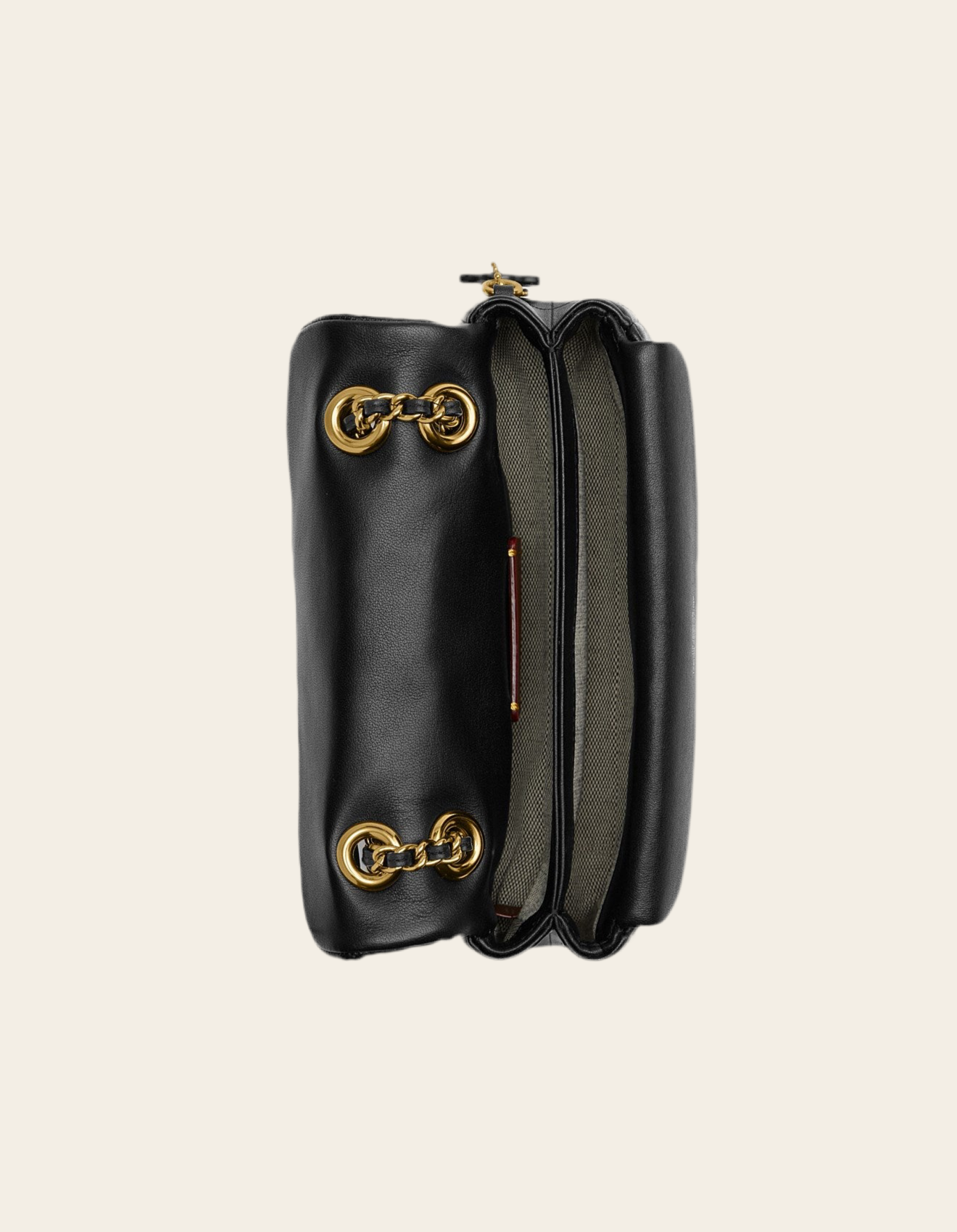 C LOGO BAG WITH QUILTING BLACK