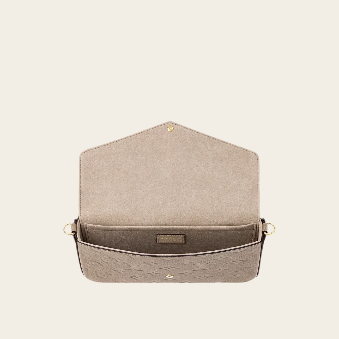 L LOGO PURSE BAG TAUPE