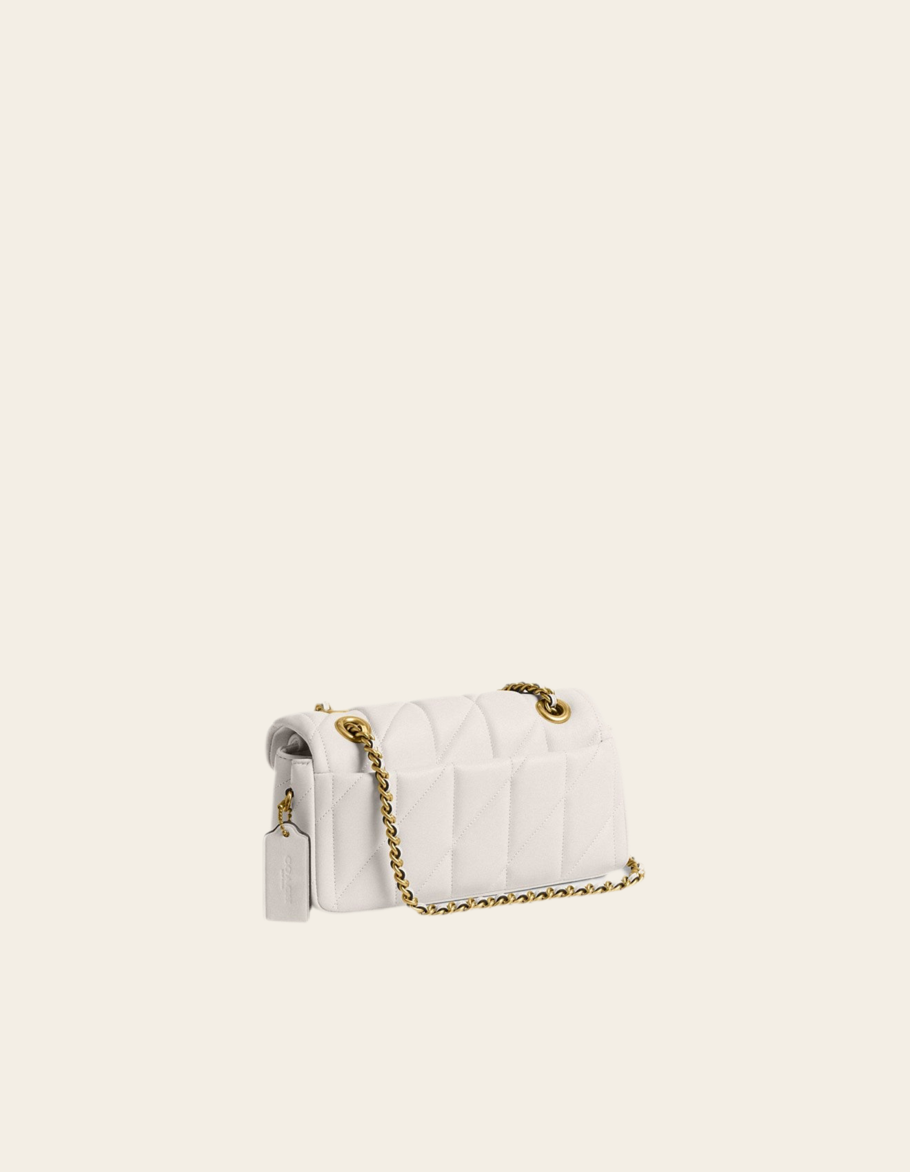 C LOGO BAG WITH QUILTING CREAM