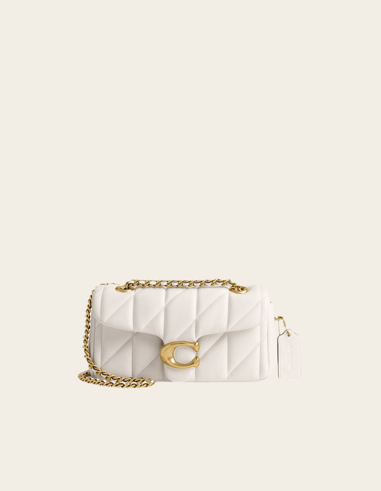 C LOGO BAG WITH QUILTING CREAM