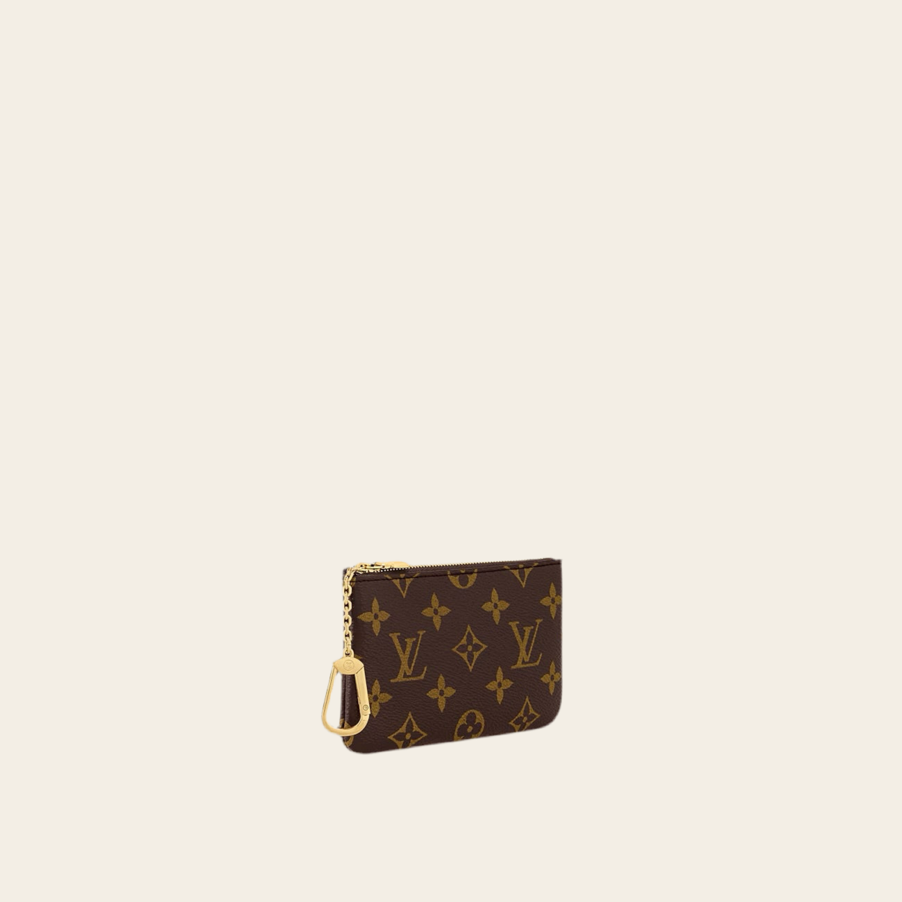 L LOGO KEY POUCH BROWN