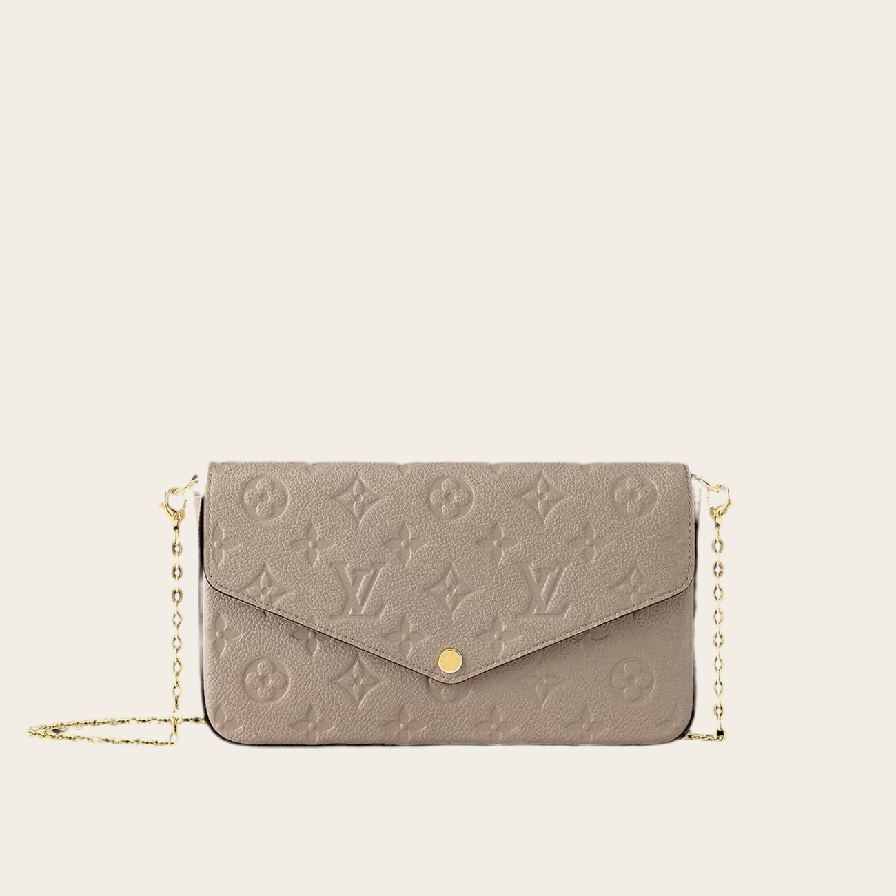 L LOGO PURSE BAG TAUPE