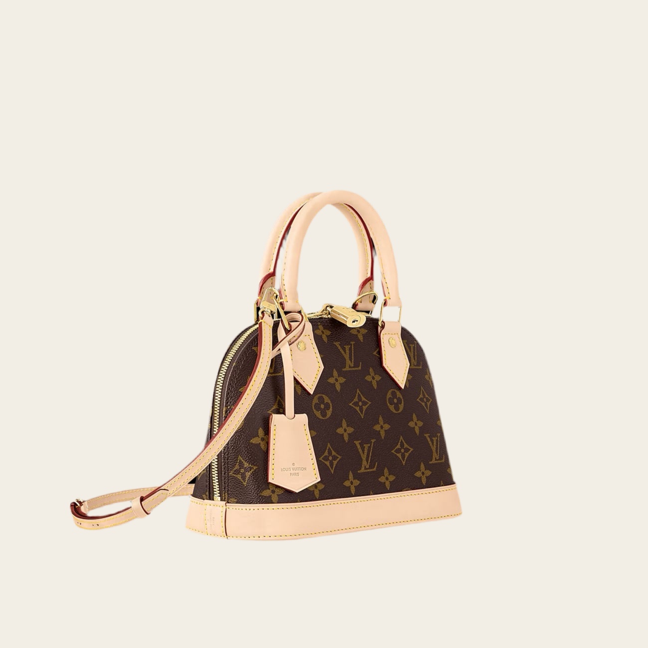 L LOGO BAG BROWN/CREAM