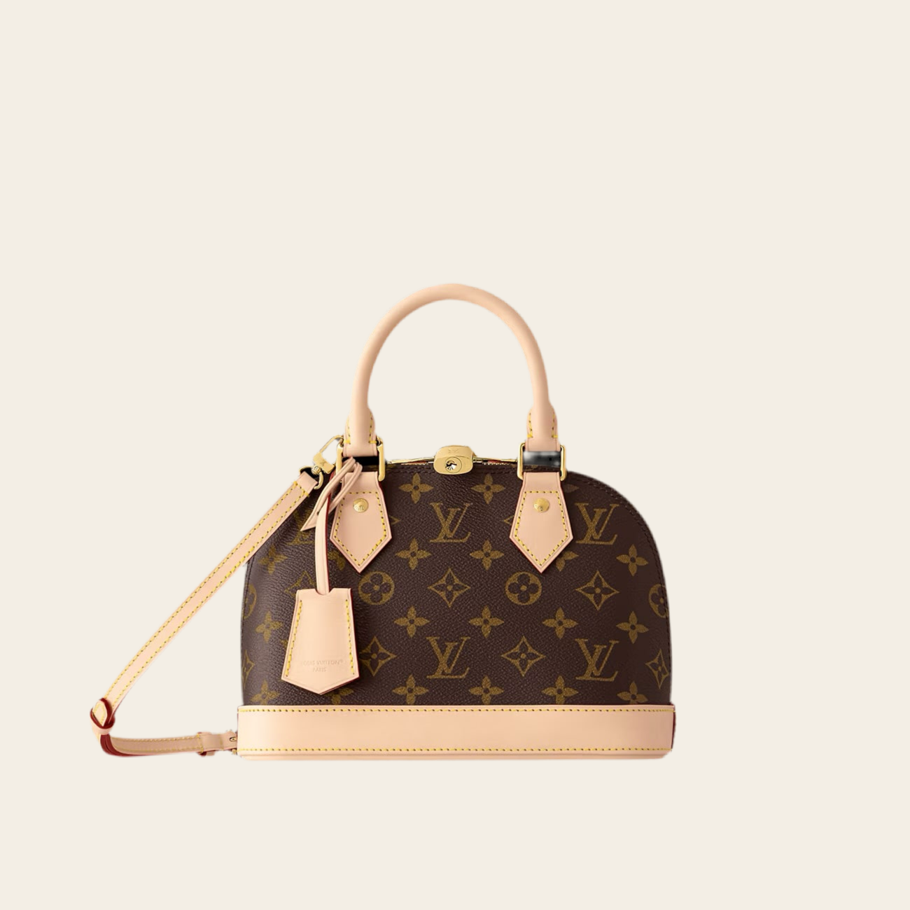 L LOGO BAG BROWN/CREAM