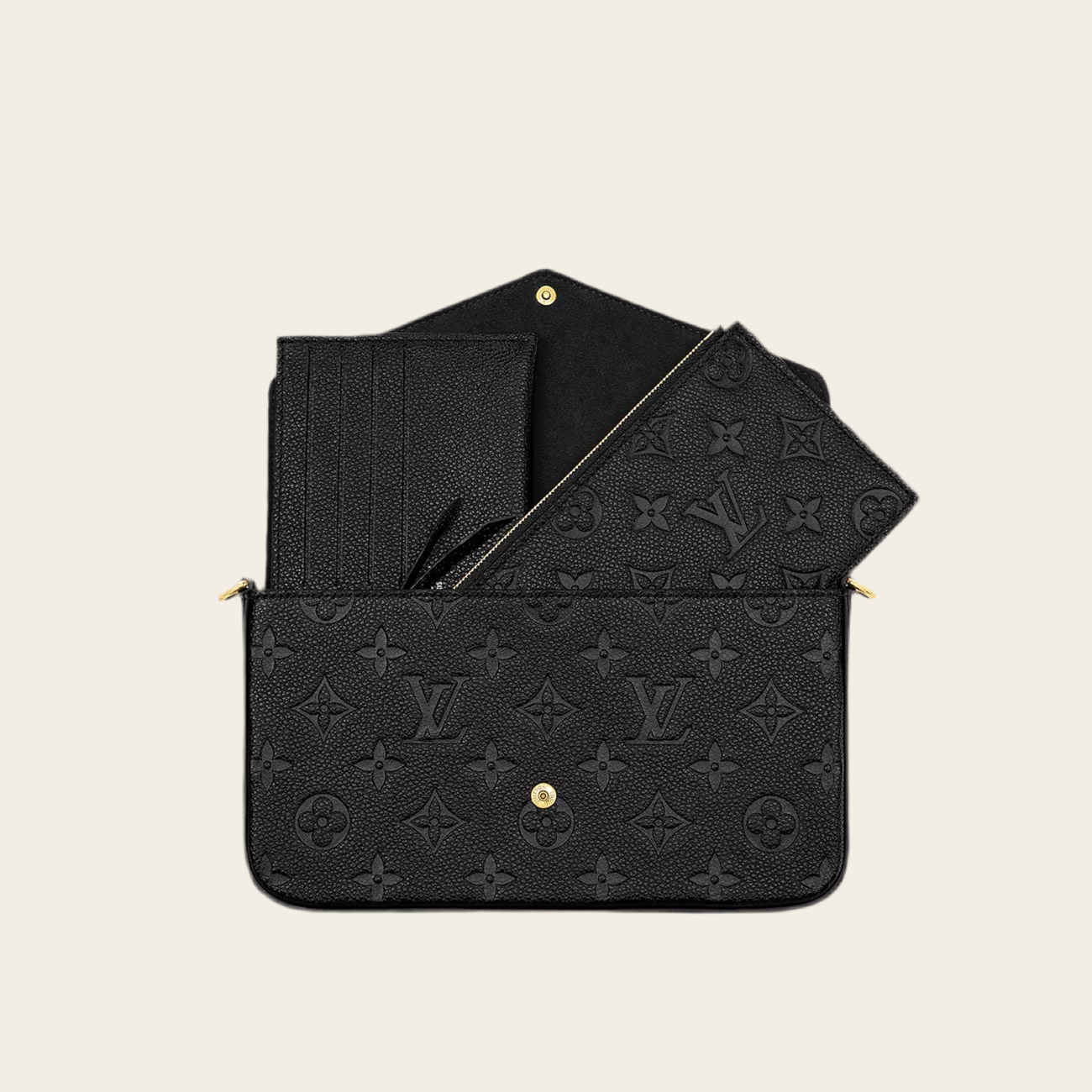 L LOGO PURSE BAG BLACK