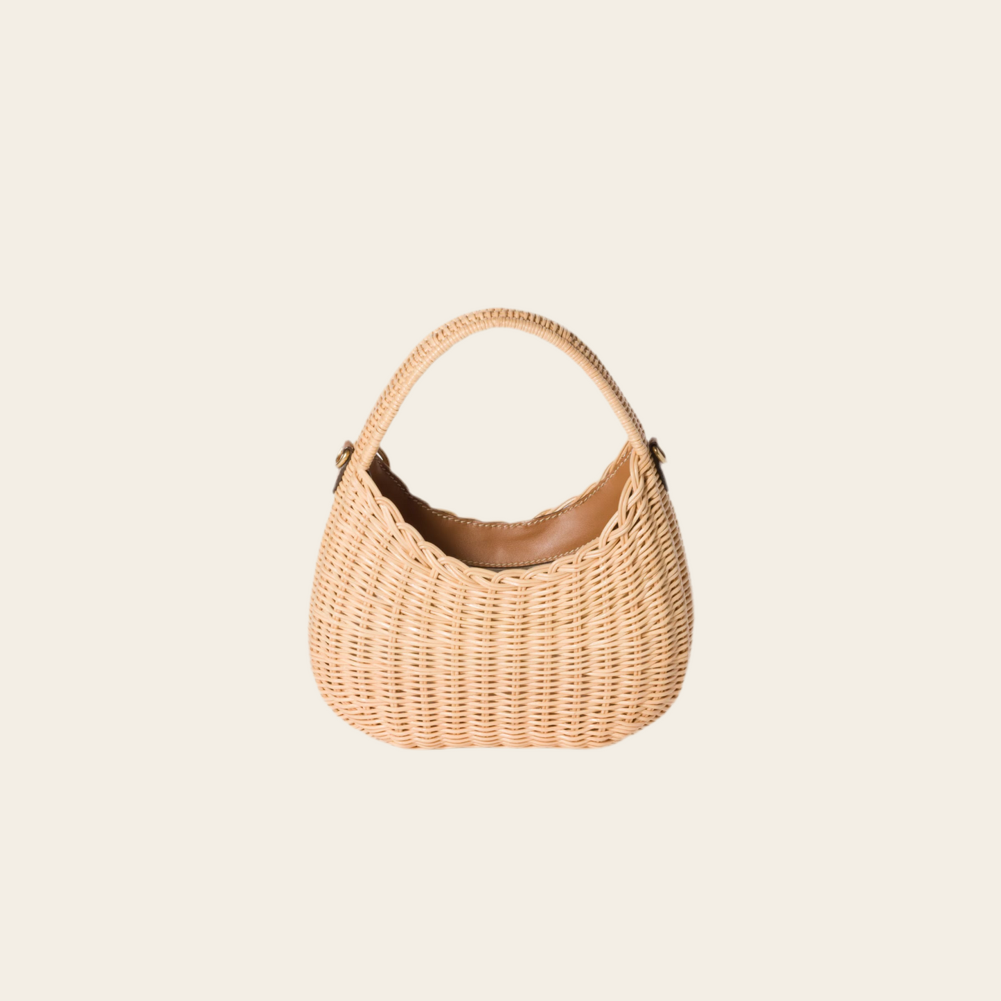 M LOGO WICKER BAG